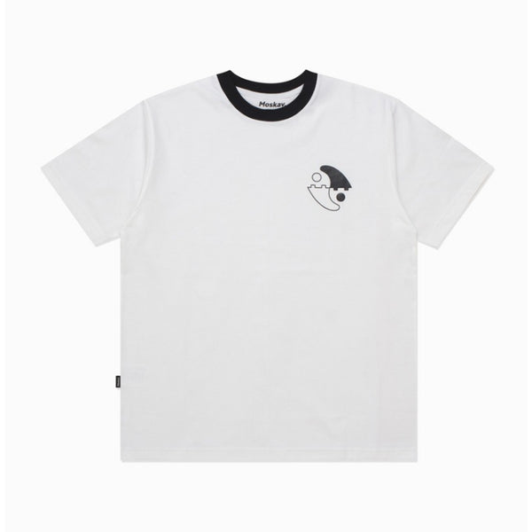Moskav Fin & Fun White-Black Tee