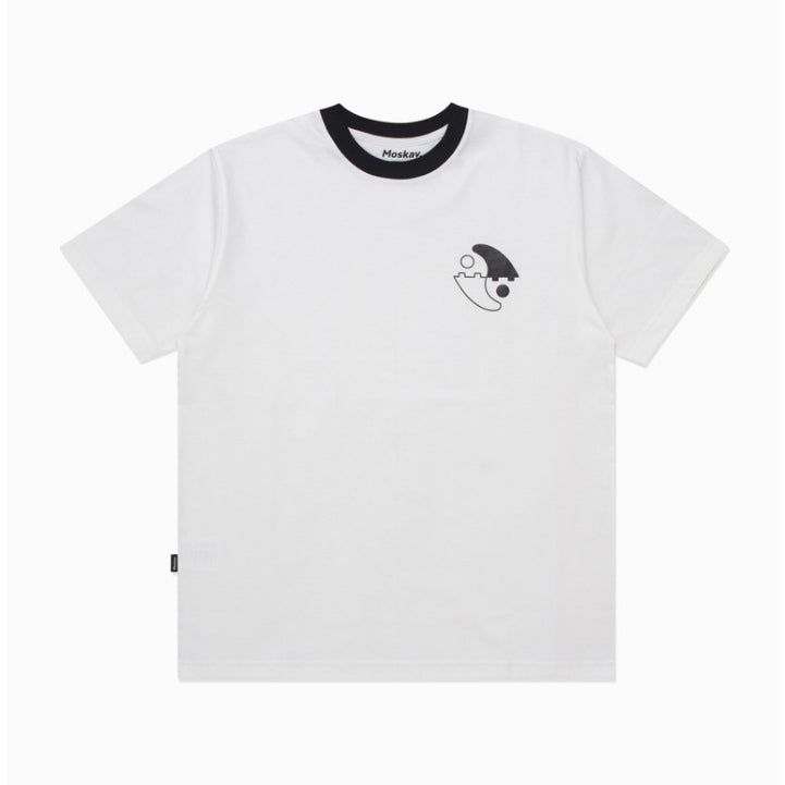 Moskav Fin & Fun White-Black Tee