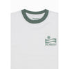 Moskav Modern Waves White-Green Ringer Tee