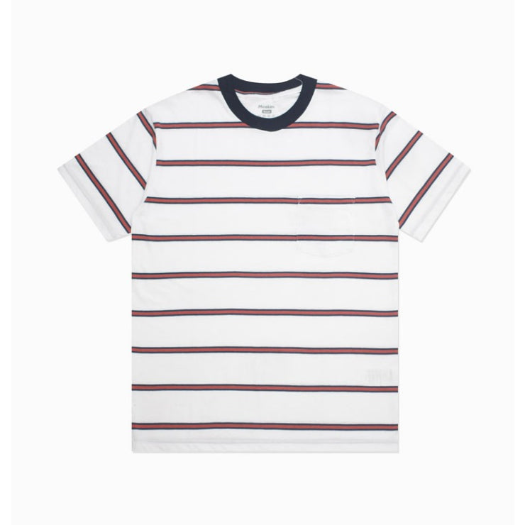 Moskav Coburg White-Red Stripe Tee