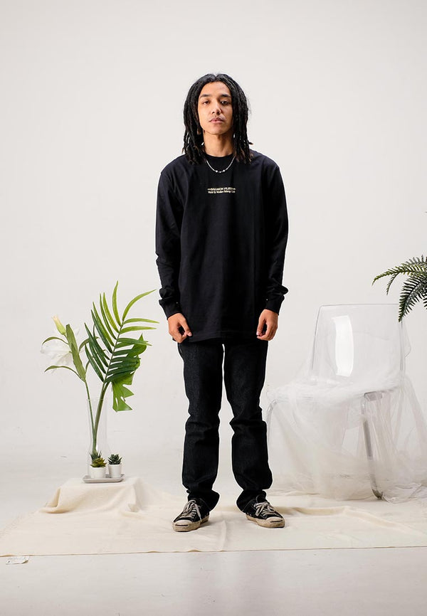 SALMON FLIES BLACK LONG SLEVEE TEE