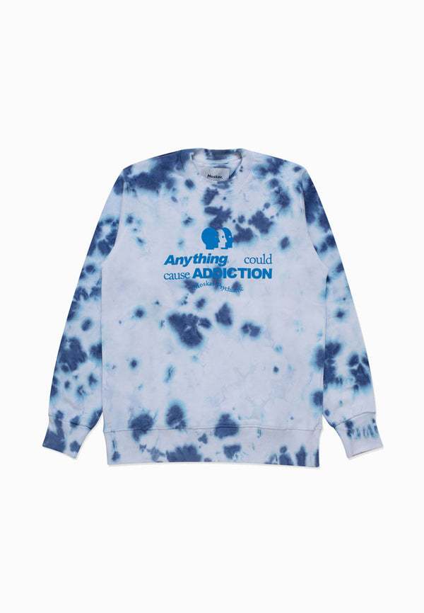 ANYTHING COULD TIE DYE BLUE CREWNECK