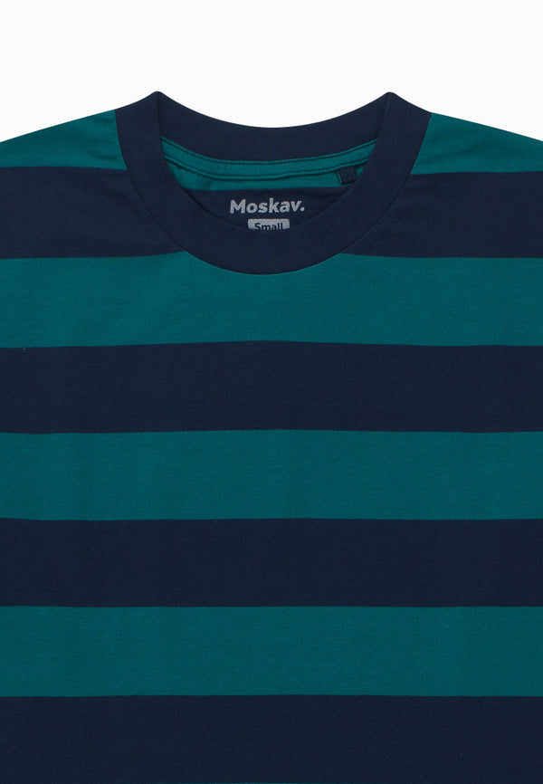 RUSSO GREEN STRIPE LONG SLEEVE TEE