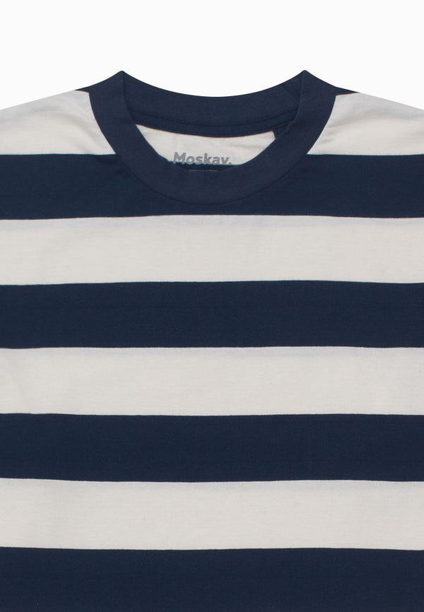 DAVIES NAVY STRIPE LONG SLEEVE TEE