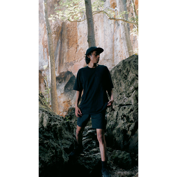 Moskav Round Logo Black Pocket Tee