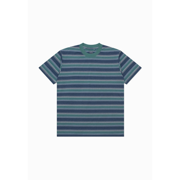 Moskav Ashley Navy Green Stripe Tee