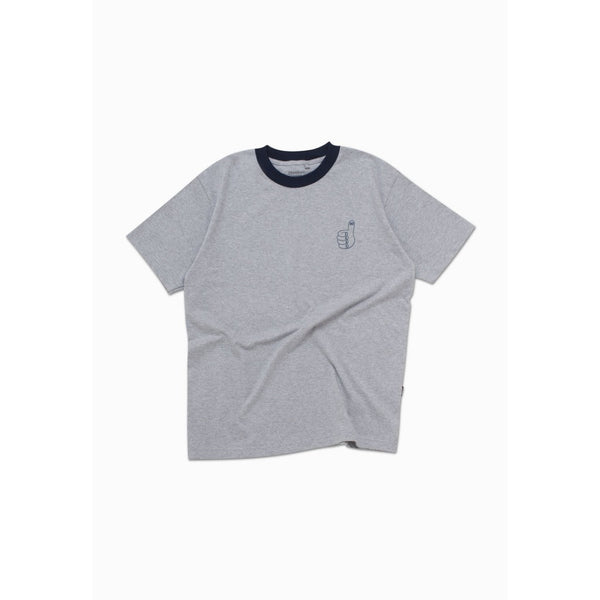 Moskav Ok Logo Misty-Navy RInger Tee